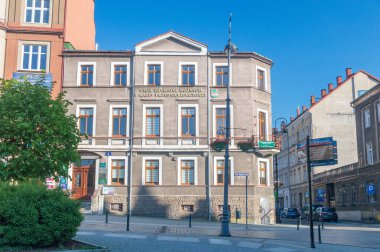 Walbrzych, Polonya - 3 Haziran 2021: Çeşitli el sanatları ve küçük işletmelerin loncası (Polonya: Cech roznych rzemiosl i malych przedsiebiorstw).