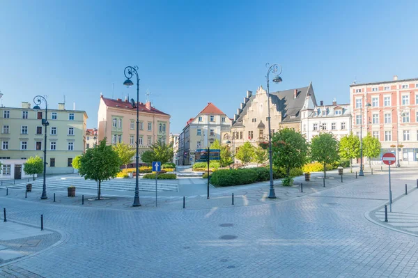 Walbrzych Polen Juni 2021 Morgonutsikt Magistracki Torg Centrum Walbrzych — Stockfoto
