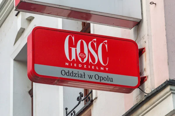 Opole Polen Juni 2021 Logotyp Och Tecken Gosc Niedzielny Tidningen — Stockfoto