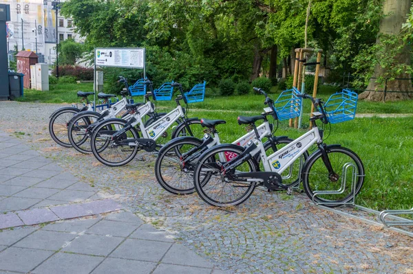 Opole Polônia Junho 2021 Bicicleta Cidade Opole — Fotografia de Stock