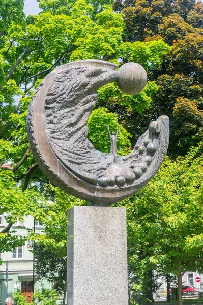 Gliwice Polonia Junio 2021 Escultura Hacia Sol Rzezba Sloncu Por — Foto de Stock