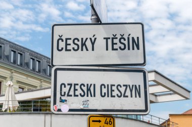 Cesky Tesin, Çek Cumhuriyeti - 5 Haziran 2021: Cesky Tesin Çekçe ve Lehçe işaret dili.