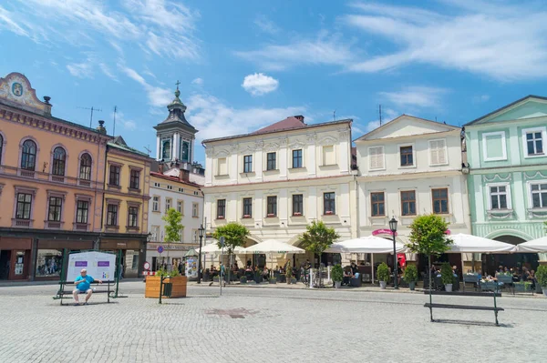 Cieszyn Polsko Června 2021 Hlavní Náměstí Starém Městě Cieszyn — Stock fotografie