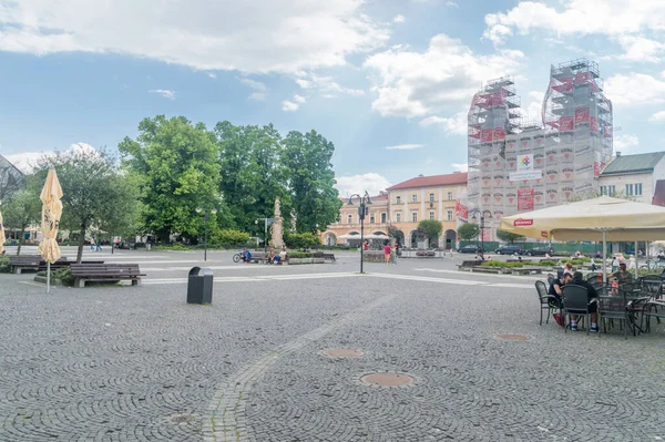 Zilina Eslováquia Junho 2021 Praça Virgem Maria Marianske Namesti — Fotografia de Stock