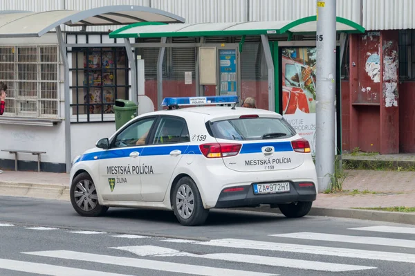 Zilina Eslovaquia Junio 2021 Coche Policía Municipal Eslovaco Mestska Polica — Foto de Stock