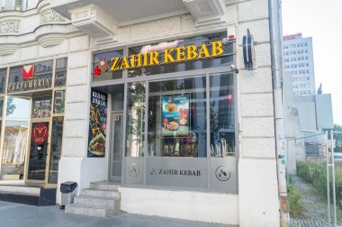 Lodz, Polonya - 7 Haziran 2021: Zahir kebap.