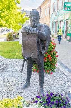 Garwolin, Polonya - 15 Haziran 2021: Birinci Prens Janusz Anıtı.