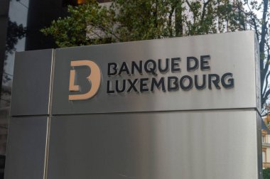 Lüksemburg, Lüksemburg - 29 Ekim 2025: Lüksemburg Bankası Logosu (Lüksemburg Bankası).