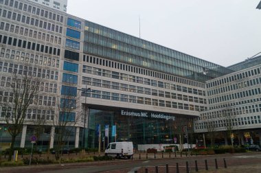 Rotterdam, Nederland - 14 Aralık 2025: Erasmus Üniversitesi Tıp Merkezi (Erasmus MC veya EMC).
