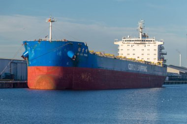 Gent, Belçika - 24 Ocak 2026: Gemi Jin Xia Feng Cosco.