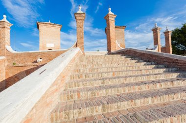 trepporti Köprüsü comacchio, ferrara, İtalya