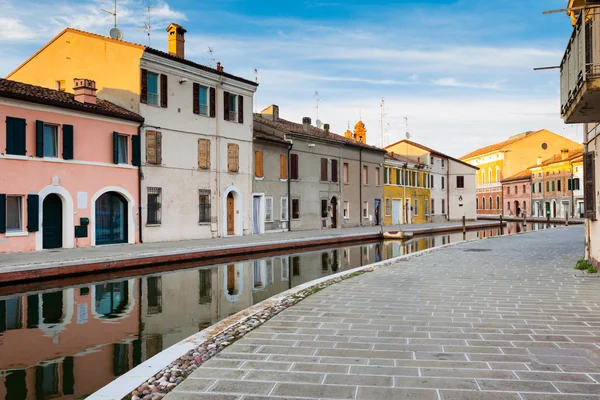 Görünüm comacchio, ferrara, İtalya.