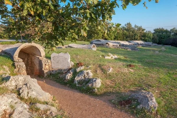 Redipuglia, first world war covered trenches. — Stock Photo, Image