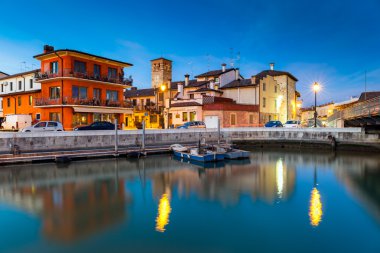 Marano Lagunare gün batımında, Friuli Venzia Giulia, İtalya