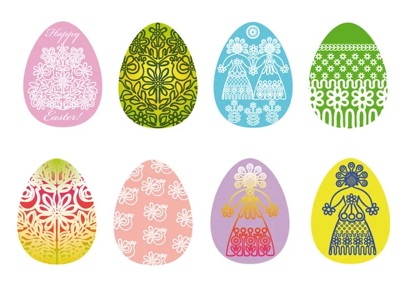 Set of Easter eggs — Stock Vector