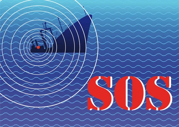 Gemi ve bir sinyal batan sos