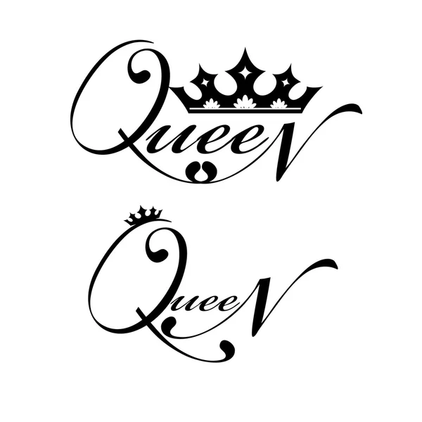 Logo avec couronne royale et lettrage — Image vectorielle