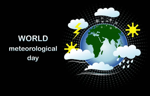 Poster Design Concept World Meteorological Day Climate Weather Change Globe Royalty Free Stock Illustrations