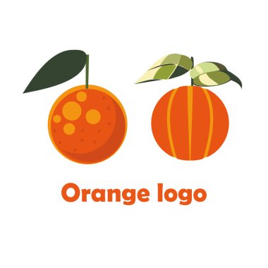 Orange logo with stylized oranges isolated