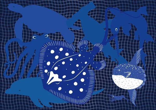 Rede de pesca nociva Ilustrações De Bancos De Imagens Sem Royalties