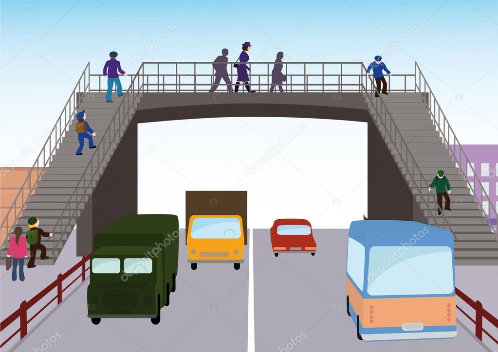 Pedestrian overpass imágenes de stock de arte vectorial | Depositphotos Pedestrian overpass imágenes de stock de arte vectorial | Depositphotos