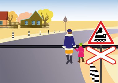 Yol kuralları. Düzensiz demiryolu geçişi.