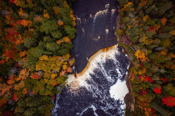 Incroyable Regard Vers Bas Photographie Aérienne Cascade Supérieure Cascade Des — Photo