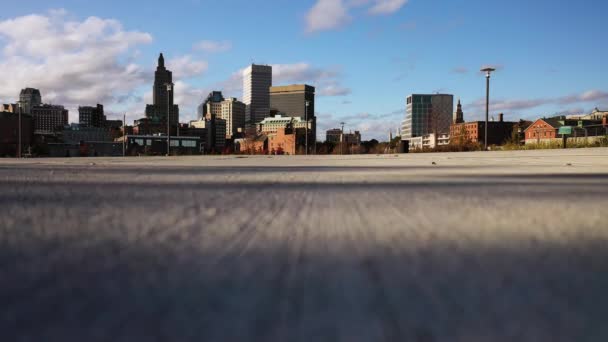 Providence Oktober 2020 Skyline Ligt Rustig Een Zonnige Herfstmiddag Als — Stockvideo