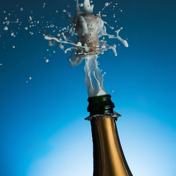 Champagne cork popping — Stock Photo, Image