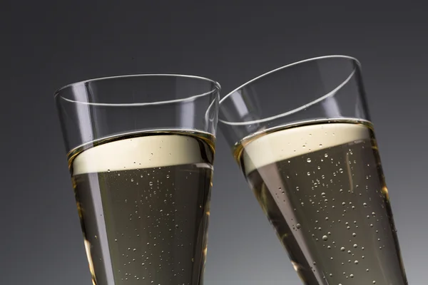 Toast with champagne glasses — Stock Photo, Image