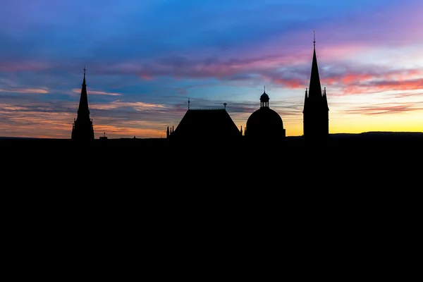 สีลูเอทของโบสถ์ Aachen — ภาพถ่ายสต็อก