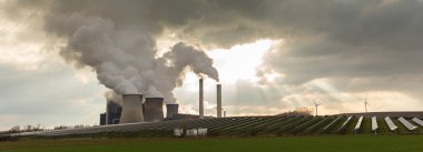 Güneş energie ve rüzgar enerjisi ile elektrik santrali