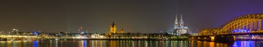 Cologne Cathedral and Night City Skyline