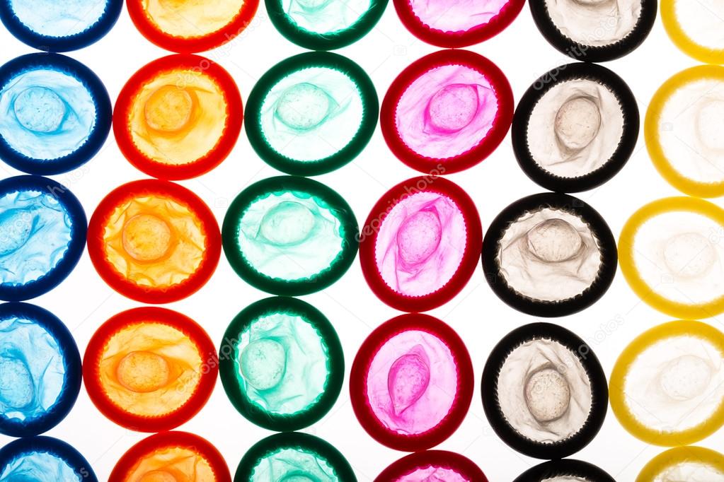 Colored condoms