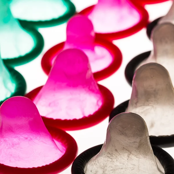 Närbild på kondomer — Stockfoto