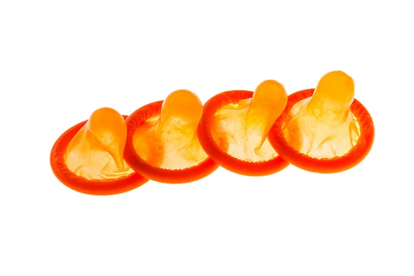 Orange kondomer — Stockfoto