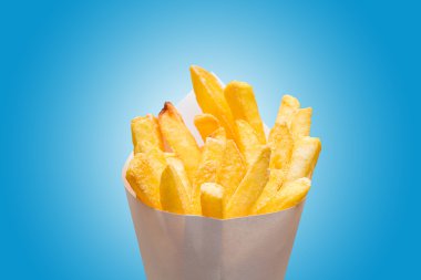 golden fries in a bag clipart