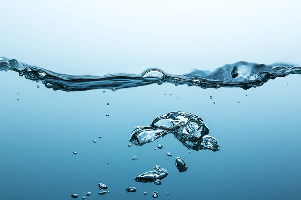 Air bubbles in water