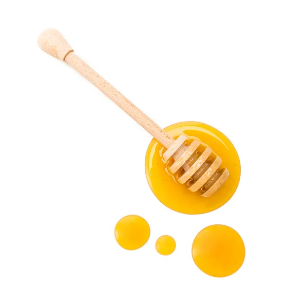 Olla de miel con miel — Foto de Stock