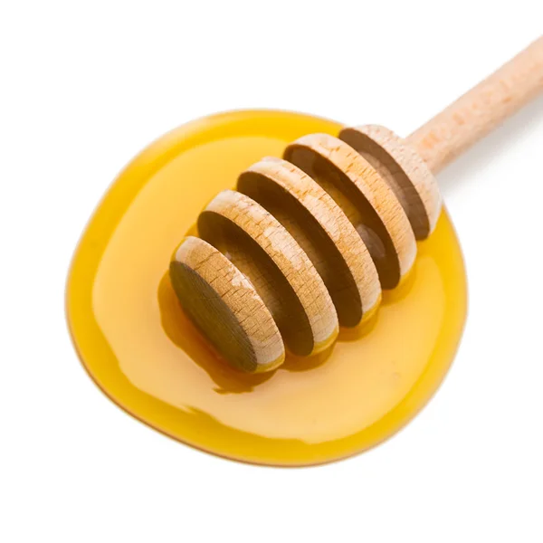 Olla de miel con miel fresca — Foto de Stock