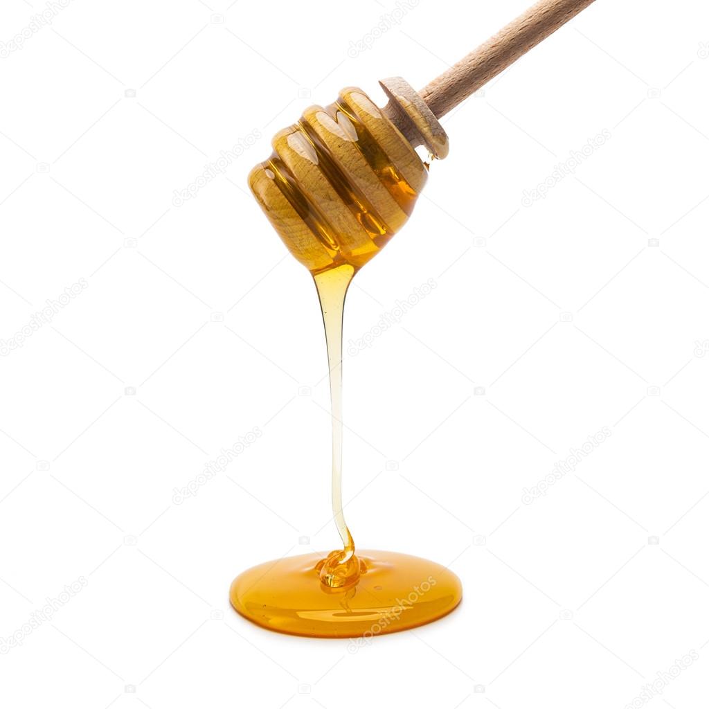 Honey runs a honey dipper down