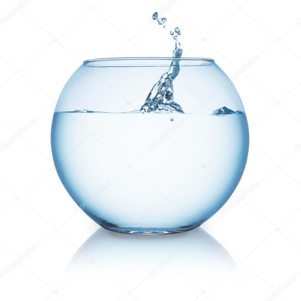 fishbowl with splash impact