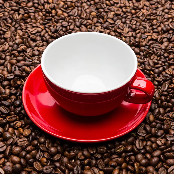 Taza de café rojo vacío — Foto de Stock