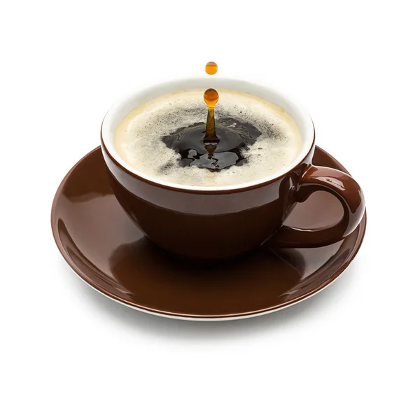 Kaffee mit Tropfen — Stockfoto