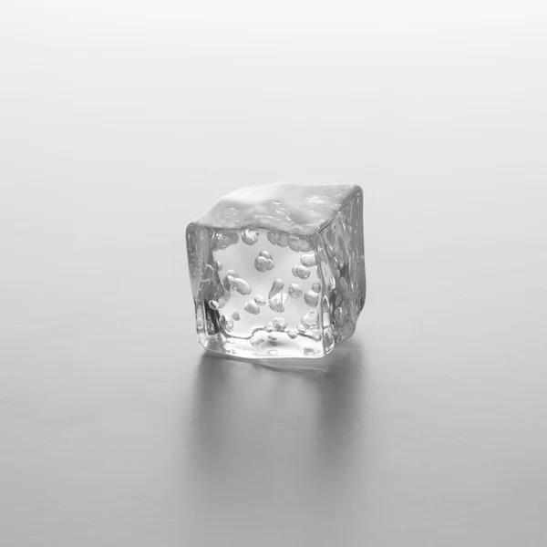Cube of ice with air bubbels — Stock Photo, Image