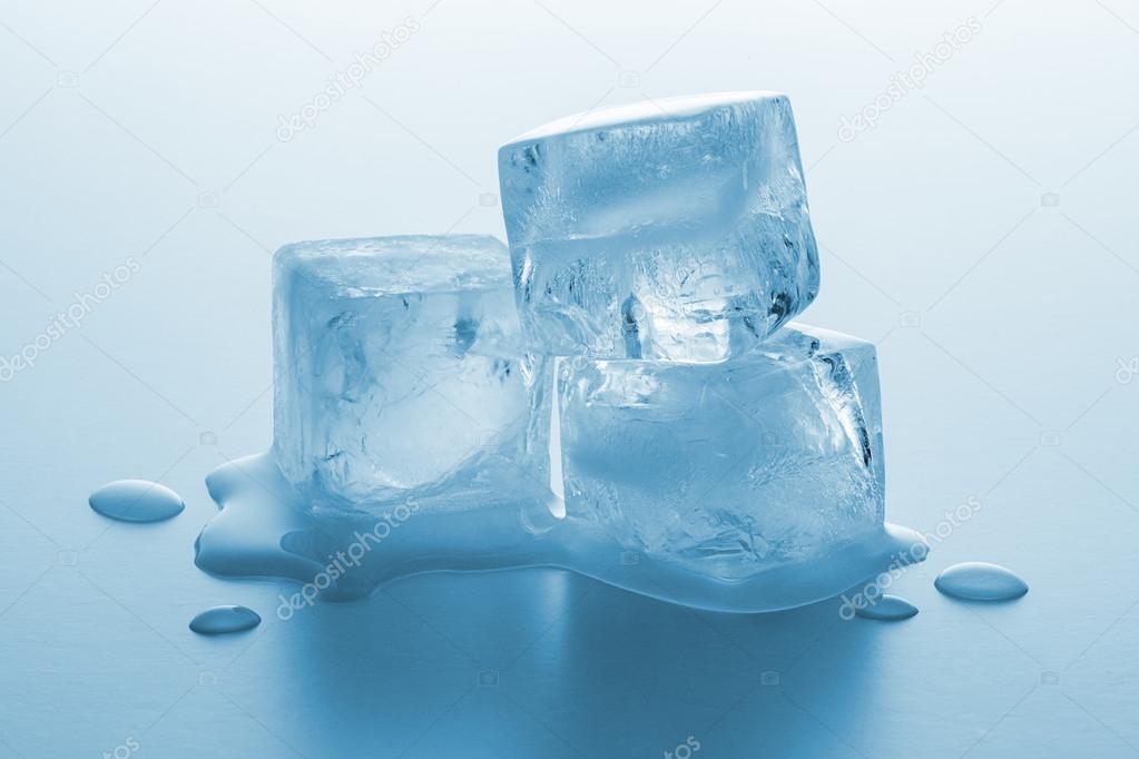 nature melting ice cubes