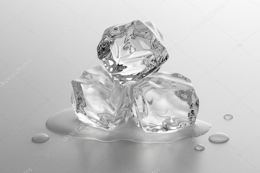 ice chunks melting