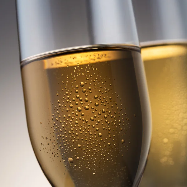 Champagner mit Tau — Stockfoto
