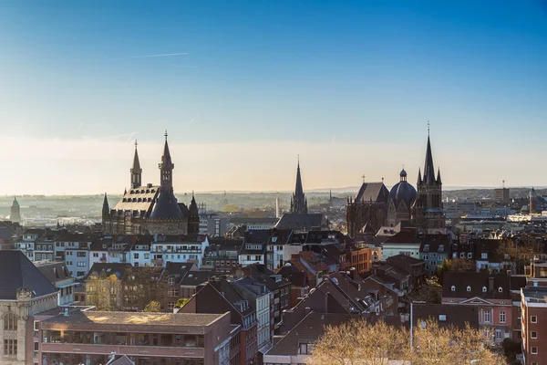 Aachen city in de ochtend — Stockfoto