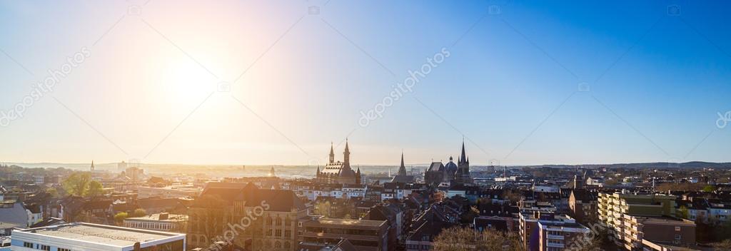 aachen city panorama skyline
